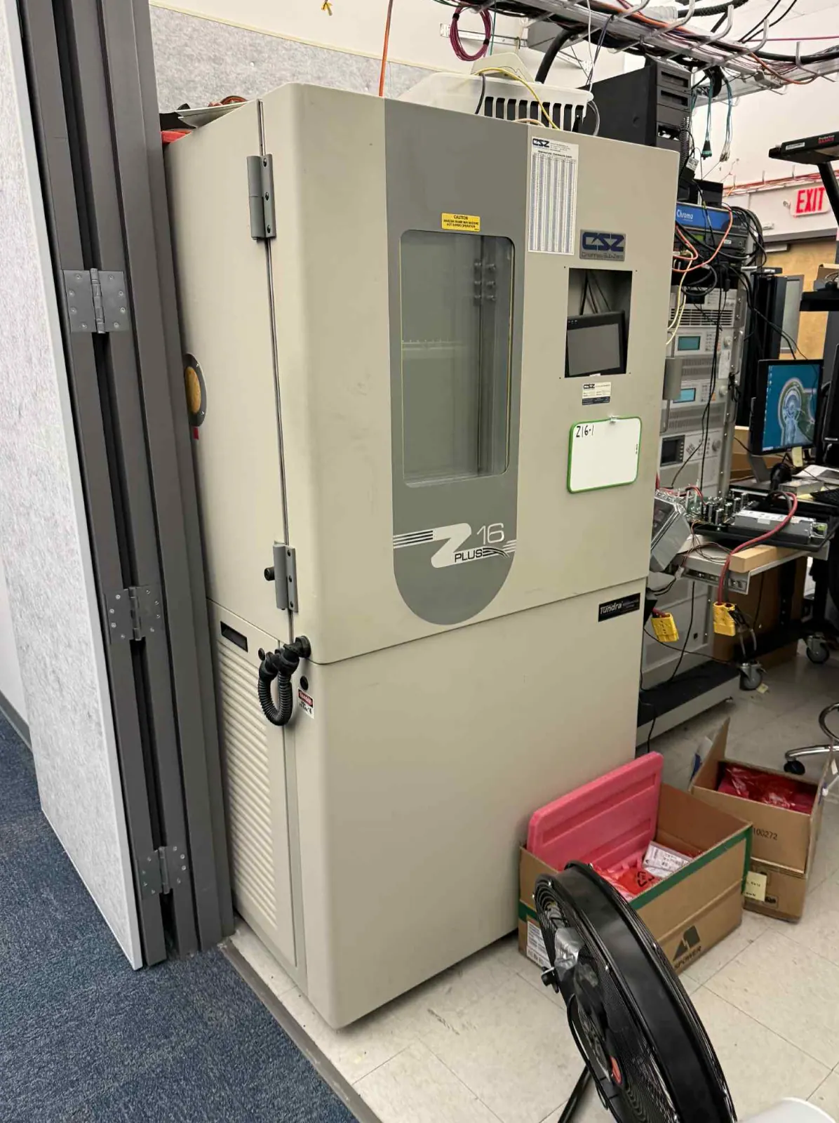 Control cabinet and sensitive equipment prepared for protected IT relocation